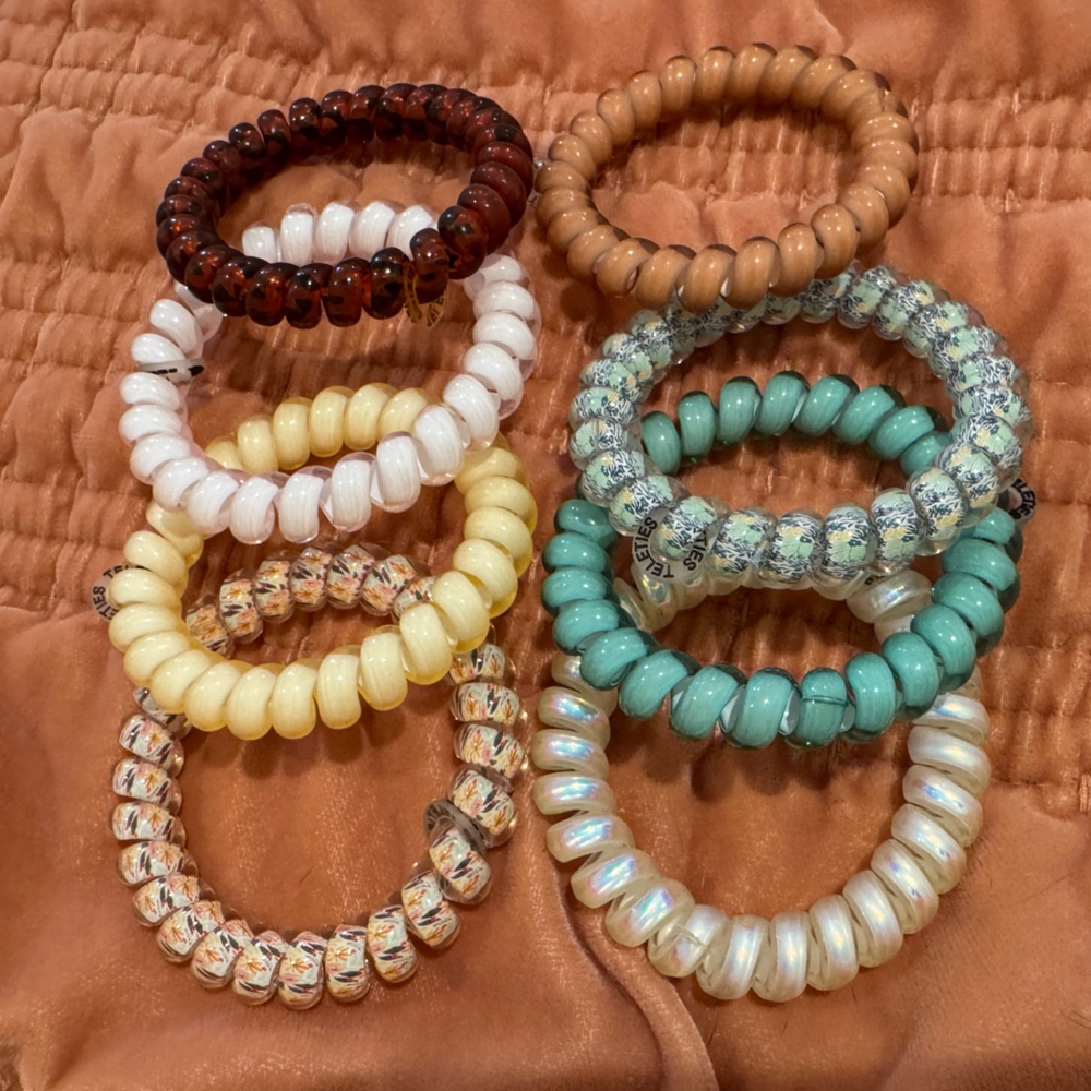 TELETIES Bundle of 8 Large Hair Ties - Variety